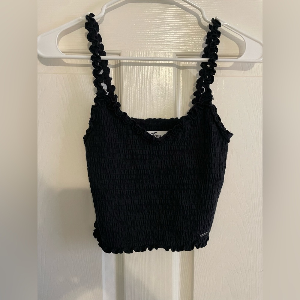 Womens Black Hollister Ruched Tank Medium